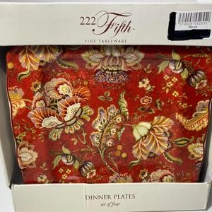 Three New 222 Fith Fine Tableware ×8 Dinner Plates, x4 Soup Bowls